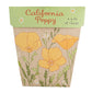 Sow 'n Sow Gift of Seeds Greeting Card - California Poppy