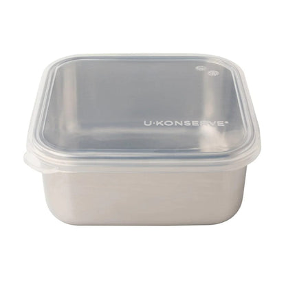 U Konserve Square To-Go Container MEDIUM 0.9L / 30oz Clear Silicone Lid
