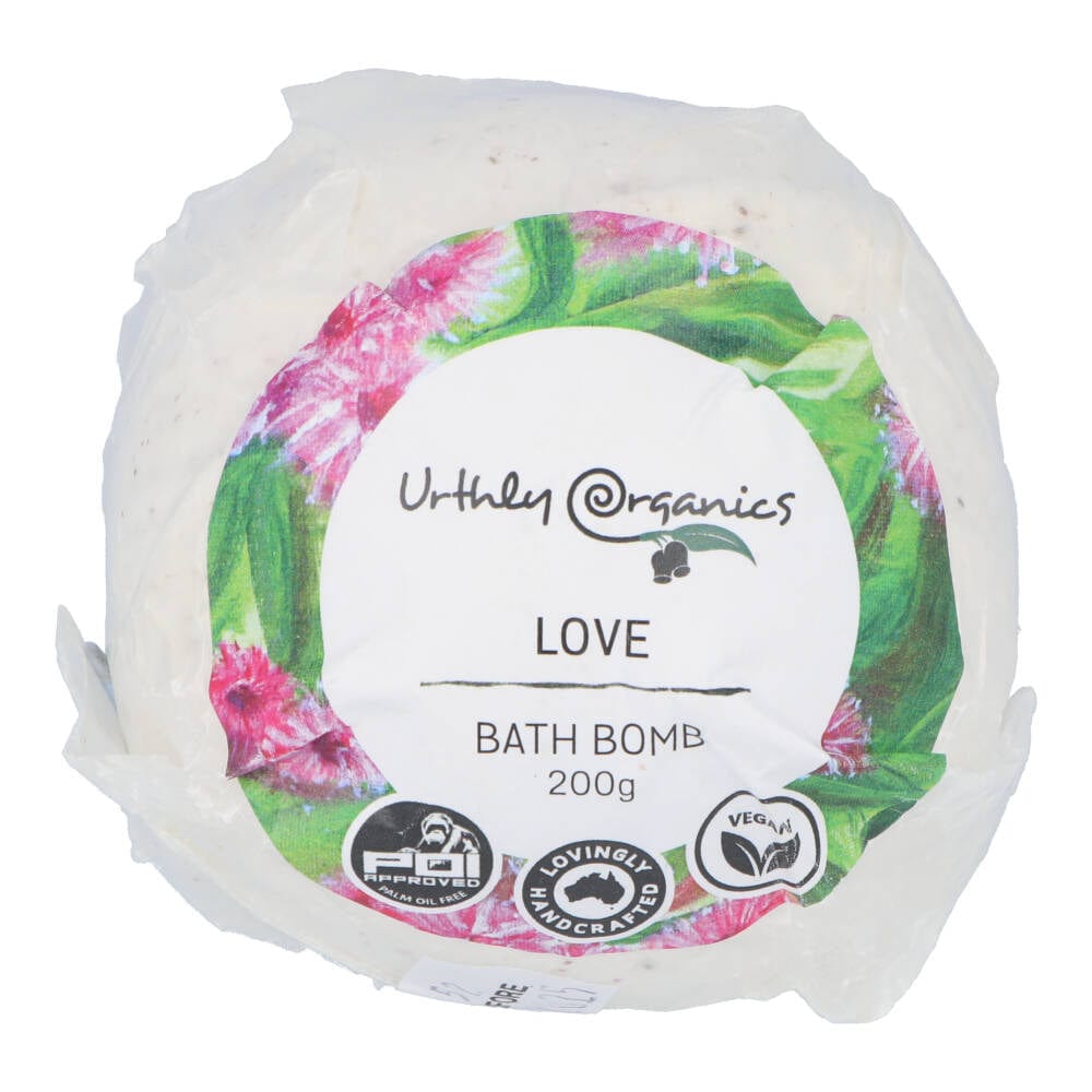 Urthly Organics Packaged Bath Bomb 200g Love
