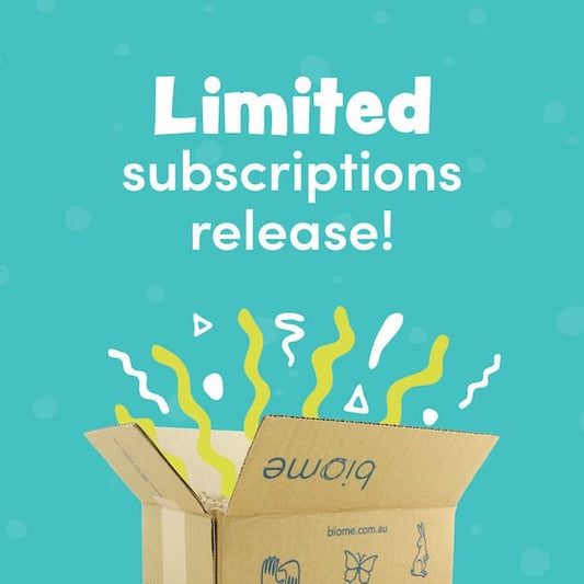 Biome Boxes 4 x Biome Box Subscription: starts SPRING '22 Australia's only palm oil free, vegan, ethical lifestyle box