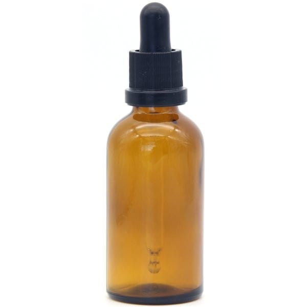 Amber Glass Bottle with Black Dropper 50ml - Main Image