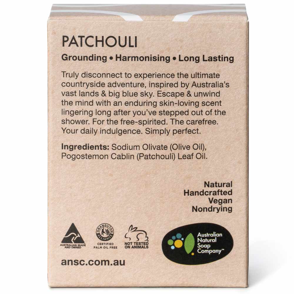 Australian Natural Soap Company Hand & Body Soap Bar - Patchouli