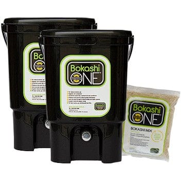 Bokashi compost bin two bin set - 2 x black