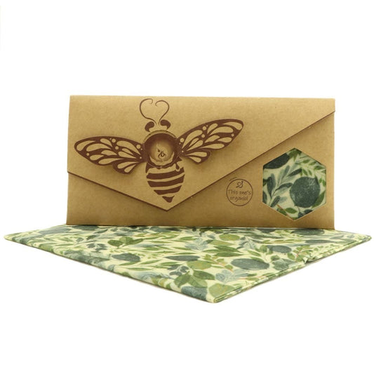 Candlestick Maker Beeswax Wrap 38cm x 72cm - Green Leaves