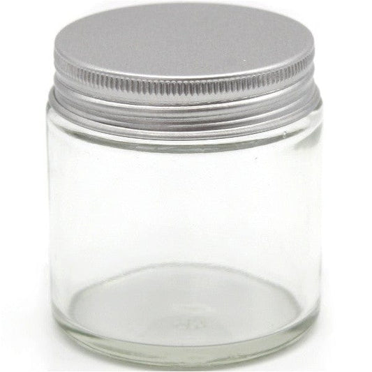 Clear Glass Jar with Silver Cap 50ml