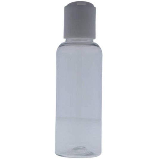 Clear PET Plastic Travel Size Bottle 100ml Disc Cap Lid