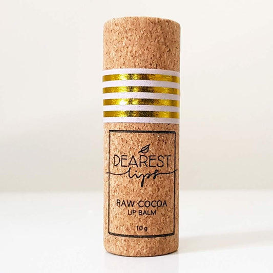 Dearest Lips CORK Tube Lip Balm 10g - Raw Cacao