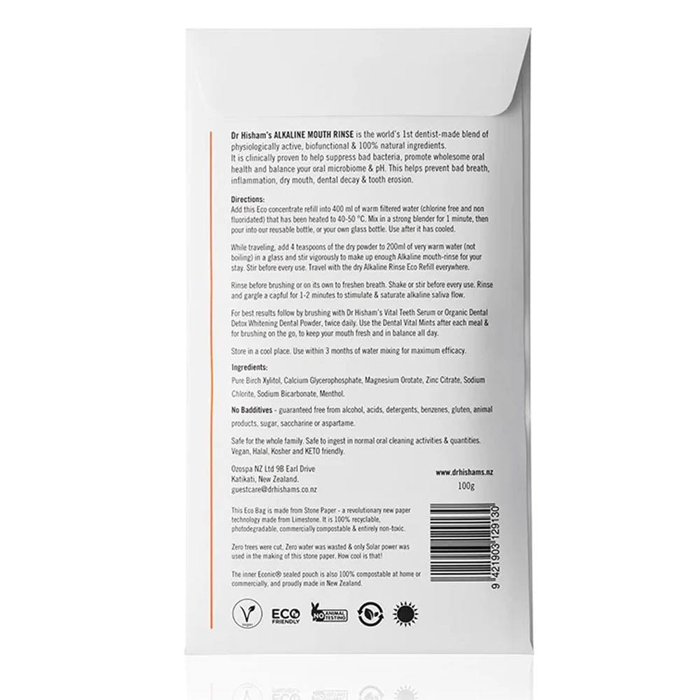 Dr Hisham's Alkaline Mouth Rinse Super Concentrate ECO Refill