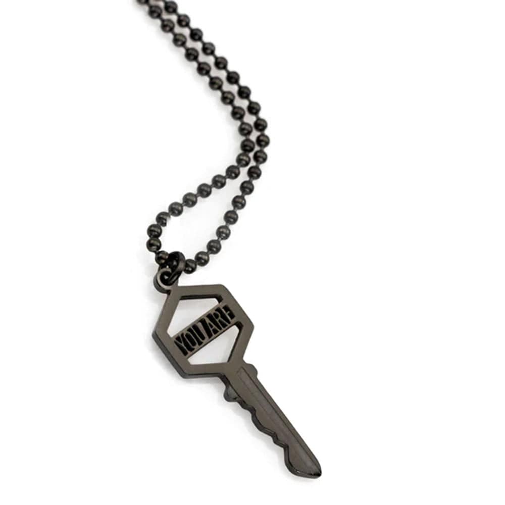 Eden Men's Necklace - You Are The Key - Black Hematite