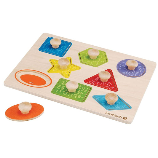 EverEarth Wooden Pull Out Shape Puzzle