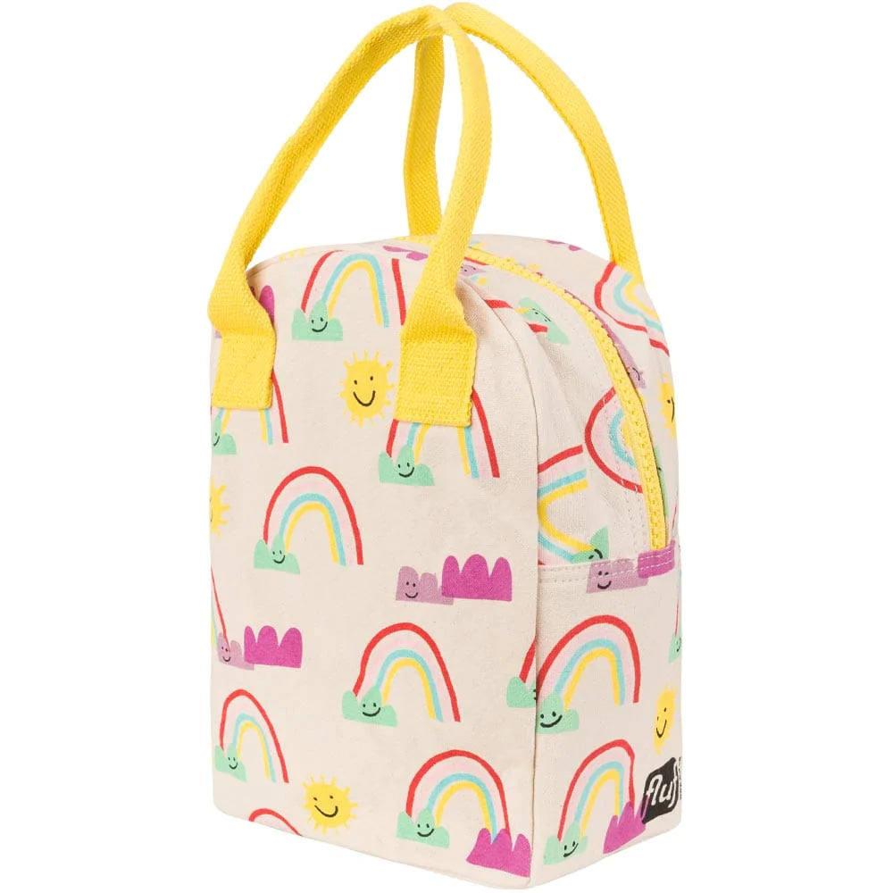 Fluf Zipper Lunch Bag - Rainbow