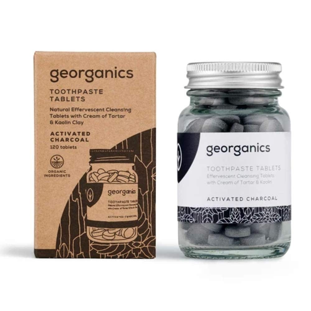 Georganics Natural Toothpaste Toothtablets (120 tabs) - Activated Charcoal