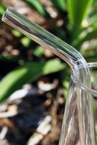 Glass Straw Australian Made 9mm Bent - Clear