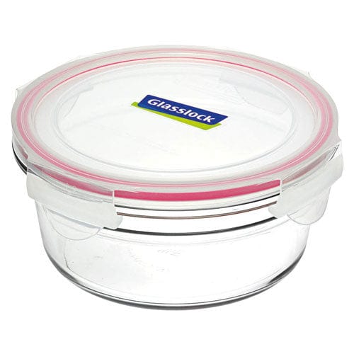 Glasslock oven safe container 450ml round red