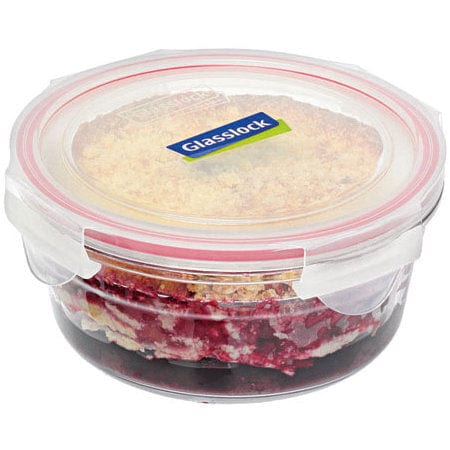 Glasslock oven safe container container 1.5L round red
