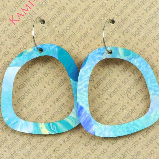 Kami-so Earrings - Small Hoop Light Blue