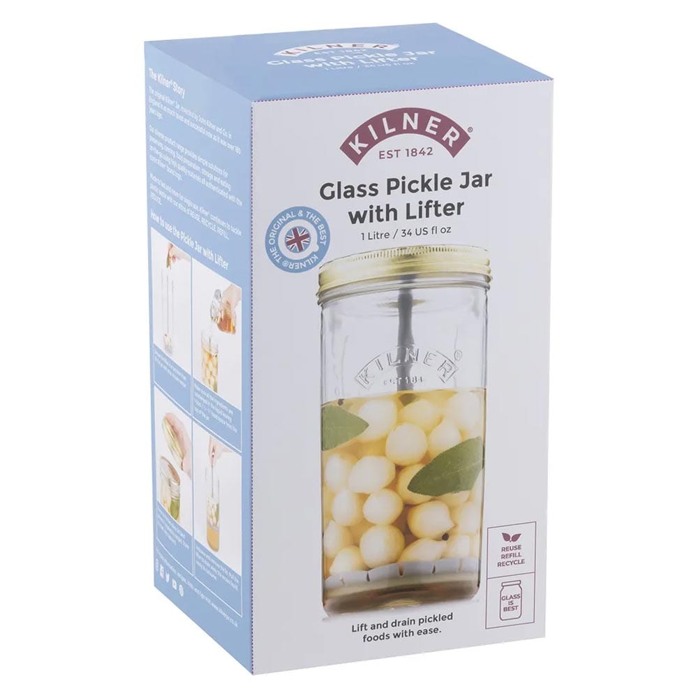 Kilner Pickle Jar with Lifter Litre