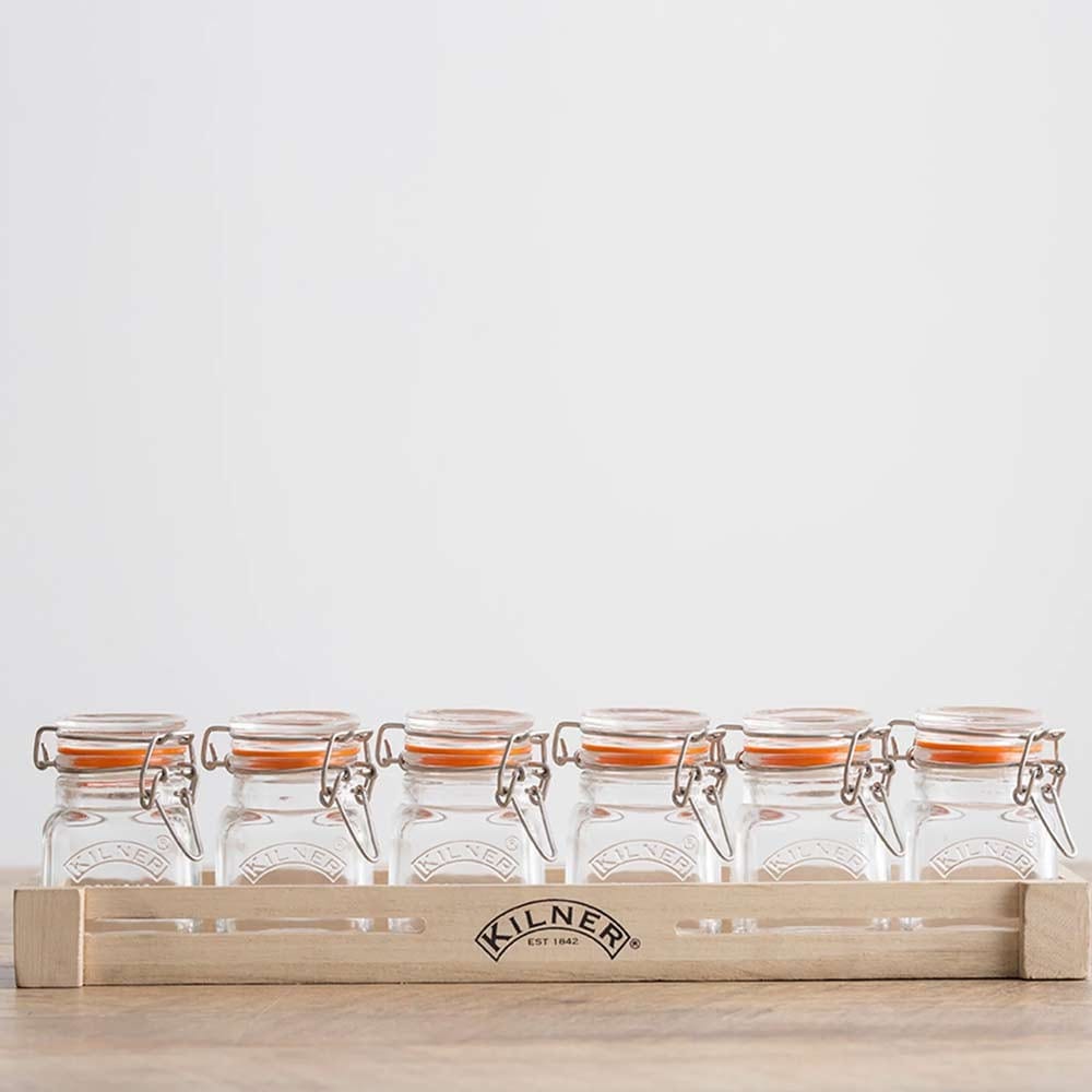 Kilner Square Clip Top Jar Set of 12 - 70ml