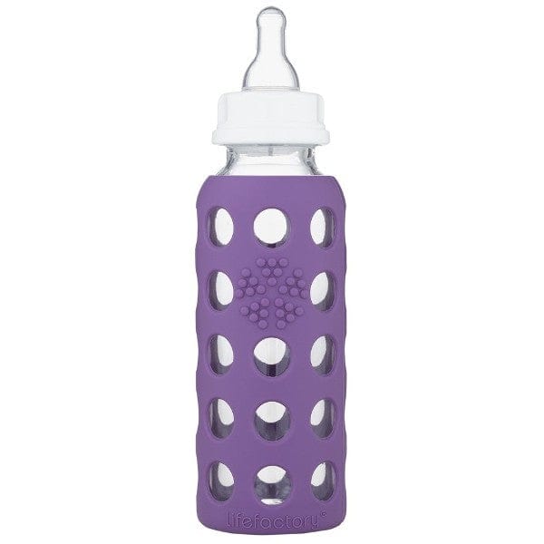 Lifefactory Glass Baby Bottle 265ml - Grape