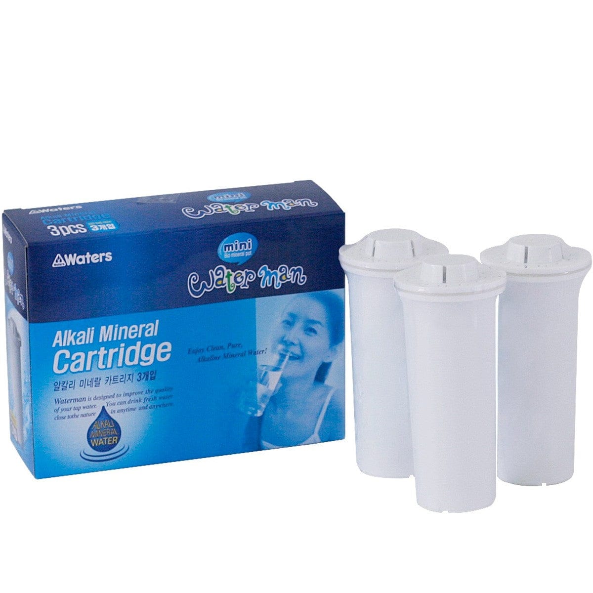 Mini Waterman 600ml Replacement Filters 3pk - White