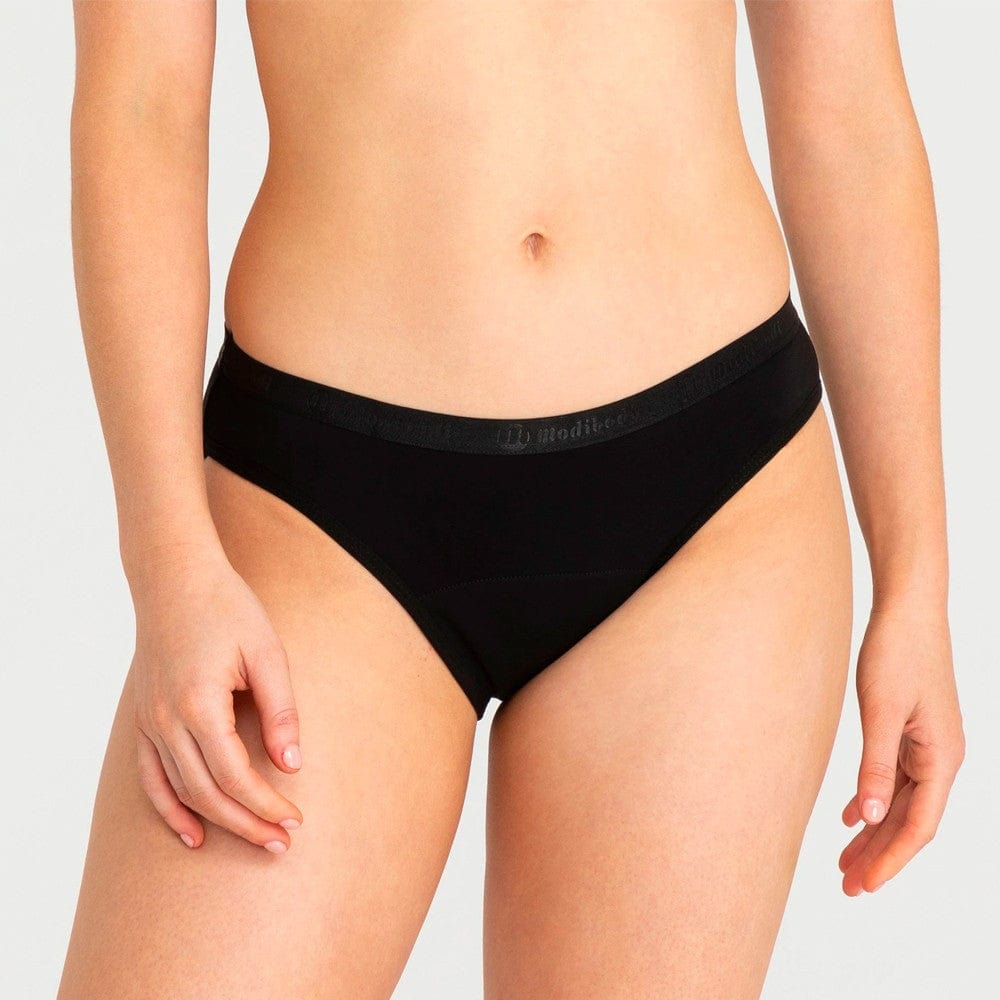 Buy Modibodi Vegan Bikini Period Undies Light/Moderate - Black Online