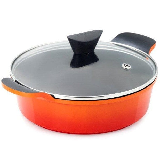 Neoflam Venn Low Casserole Pot 24cm 2.7L - Orange