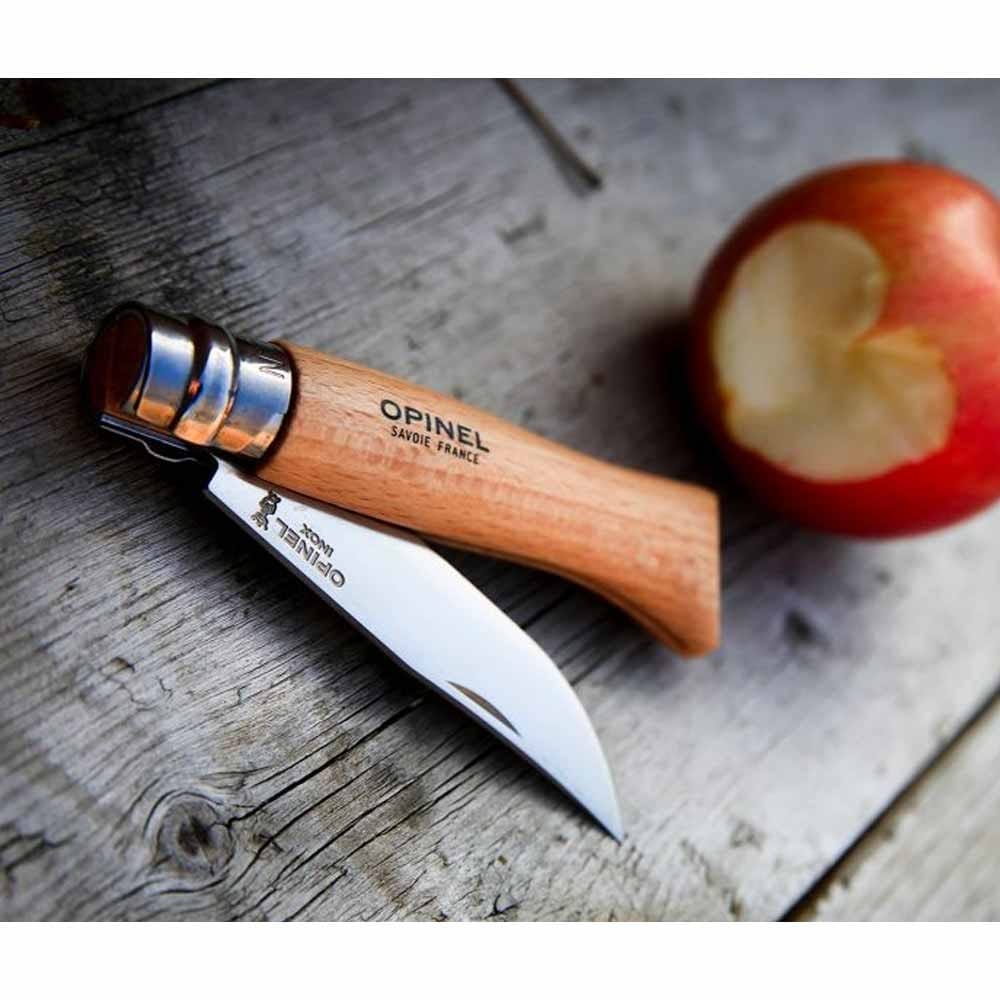 Opinel Traditional No.08 Stainless Steel Pocket Knife - Beech