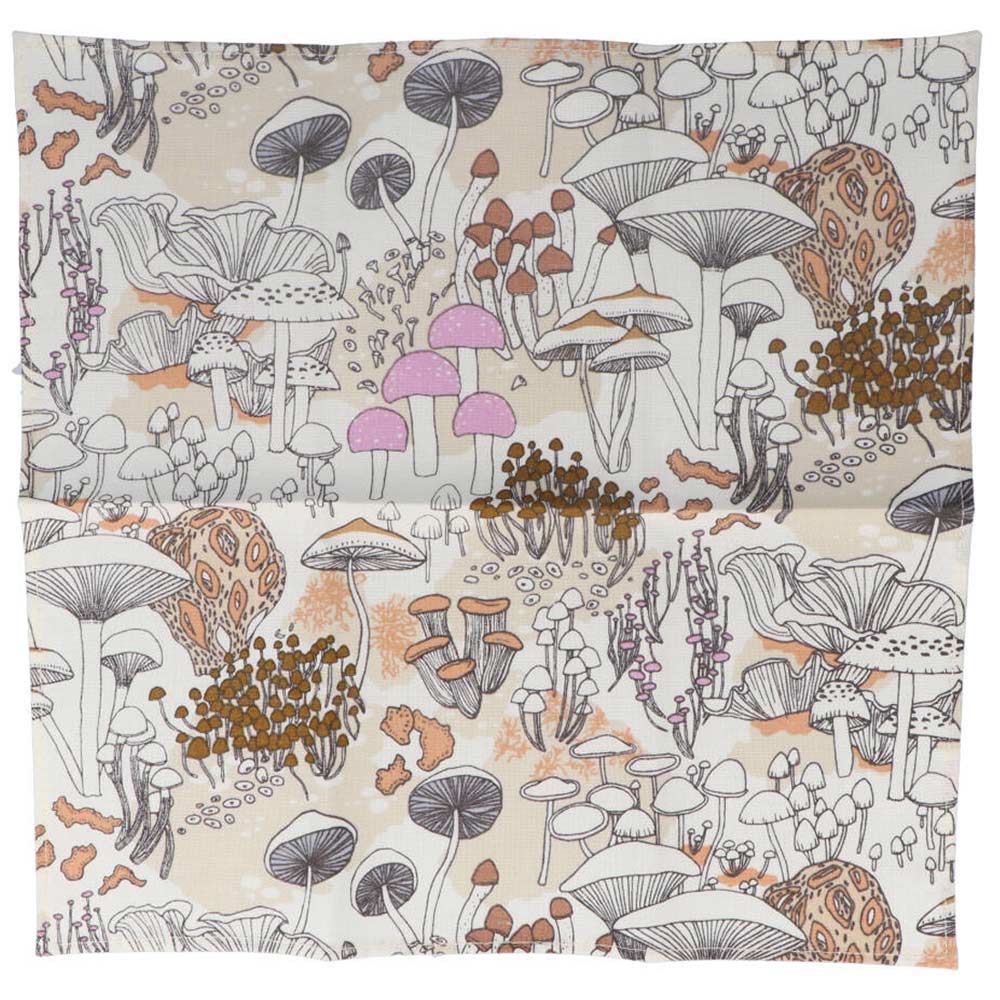 Organic Cotton Handkerchief Mushrooms (Pink)