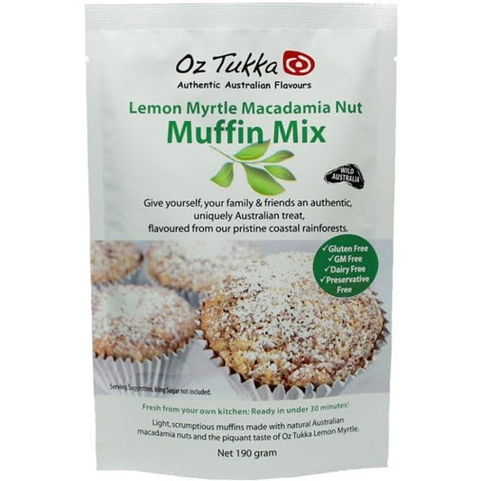Oz Tukka Gluten Free Muffin Mix - Lemon Myrtle & Macadamia Nut