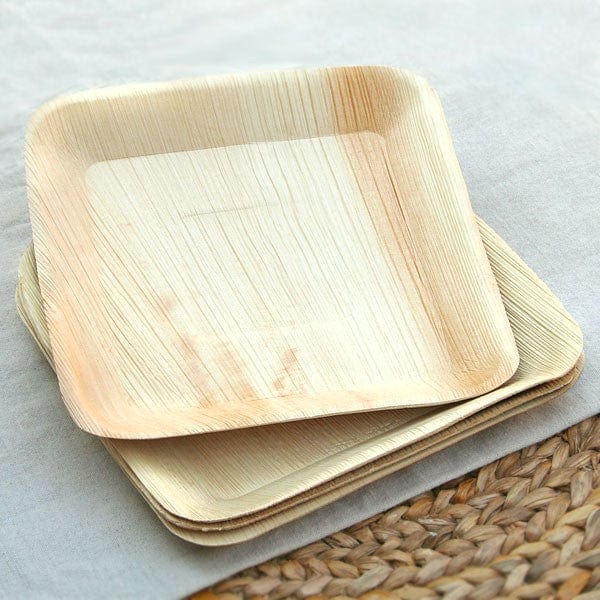Palm Leaf Dinner Plates 25pk - Square