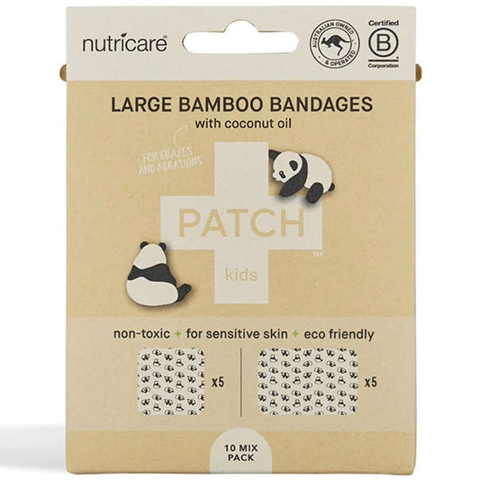Patch Large Bamboo Bandages Mixed Pack 10 - Coconut Oil