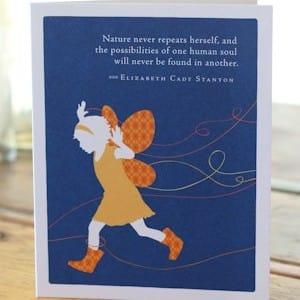 Positively Green Birthday Card - nature never repeats herself...