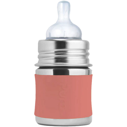 Pura Kiki Stainless Steel Infant Bottle 150ml - Rose
