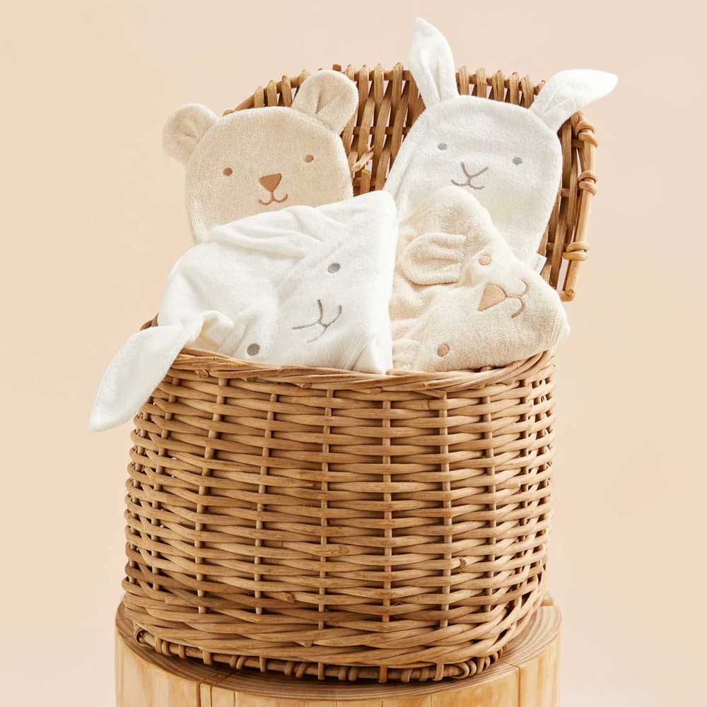 Purebaby Organic Cotton Bath Mitt - Bear