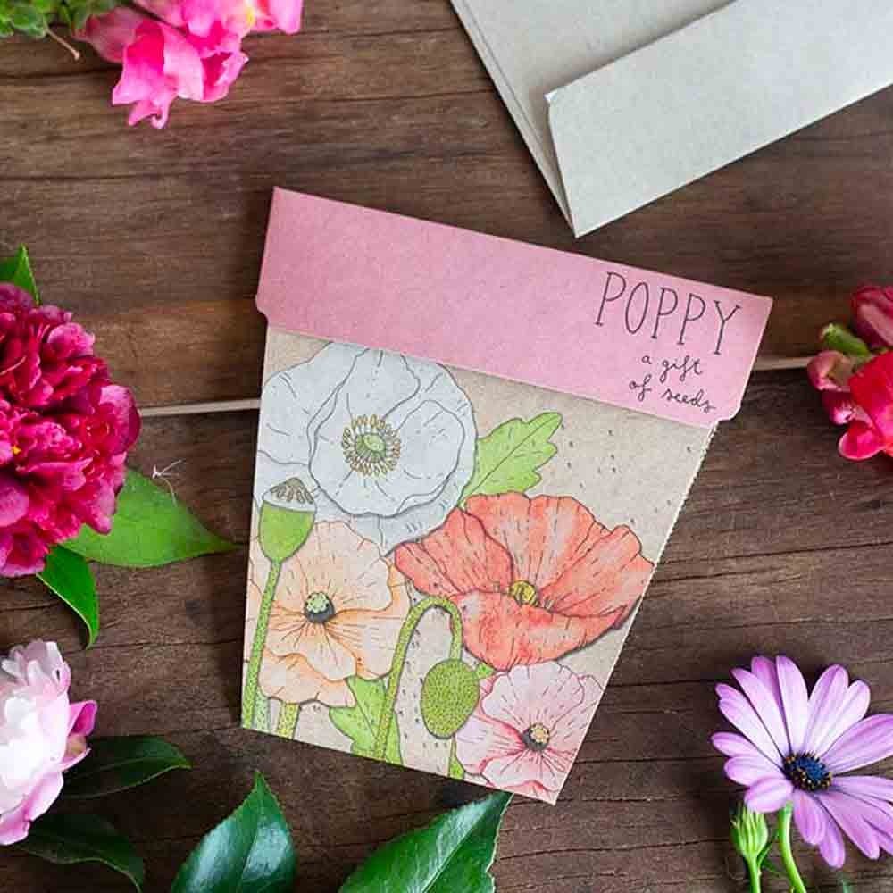 Sow 'n Sow Gift of Seeds Greeting Card - Poppy