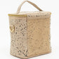 SoYoung Petite Raw Linen Lunch Poche Insulated Cooler Bag - Ink Splatter