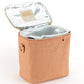 SoYoung Petite Raw Linen Lunch Poche Insulated Cooler Bag - Muted Clay