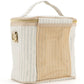 SoYoung Petite Raw Linen Lunch Poche Insulated Cooler Bag - Sand & Stone