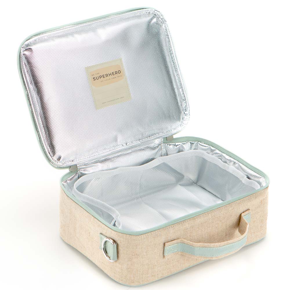SoYoung Raw Linen Insulated Lunch Box - Forest Friends