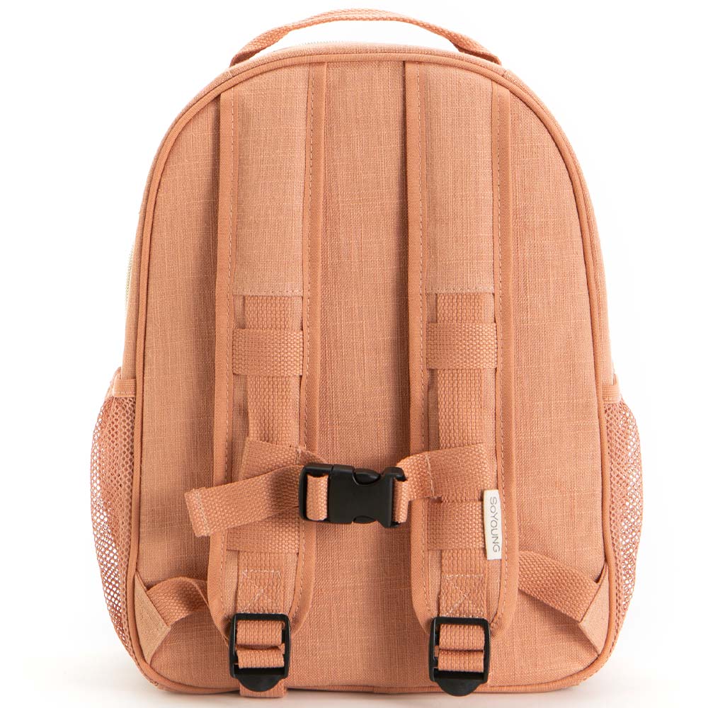 SoYoung Raw Linen Toddler Backpack - Sunrise Muted Clay