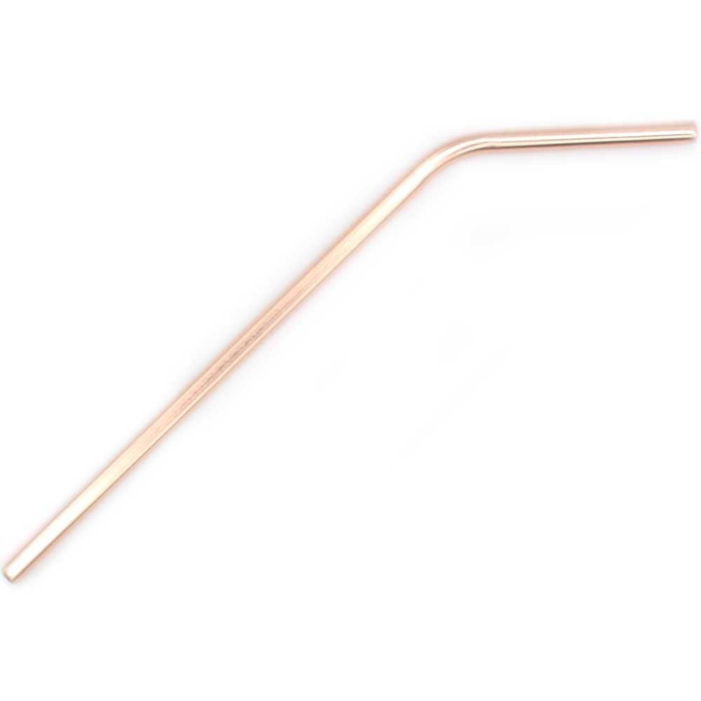 Stainless Steel Straw Rose Gold 6mm - Bent (BULK 50 pack)