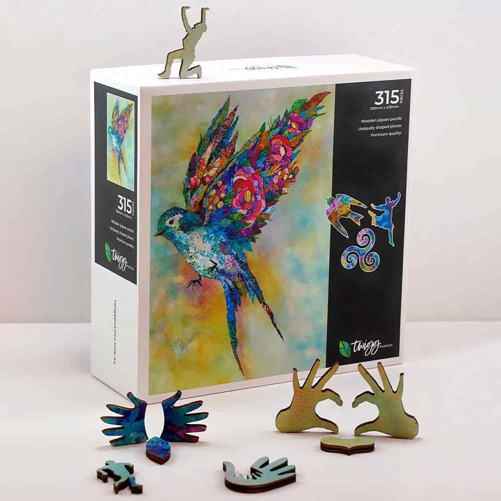 Twigg Puzzles Botanical Swallow - Lisa Morales - 315 Piece