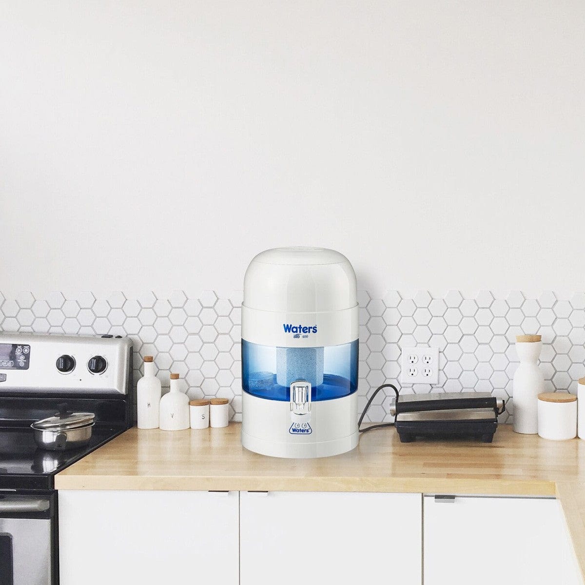 Waters Co BIO 400 Benchtop Alkaline Water Filter 5.25L - White