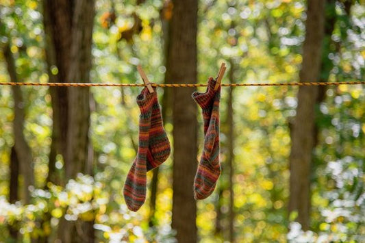 How do you dry socks and underwear when camping?