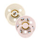 Bibs Round Natural Dummy Pacifier - Urban Garden - Bumblebee Ivory Mix