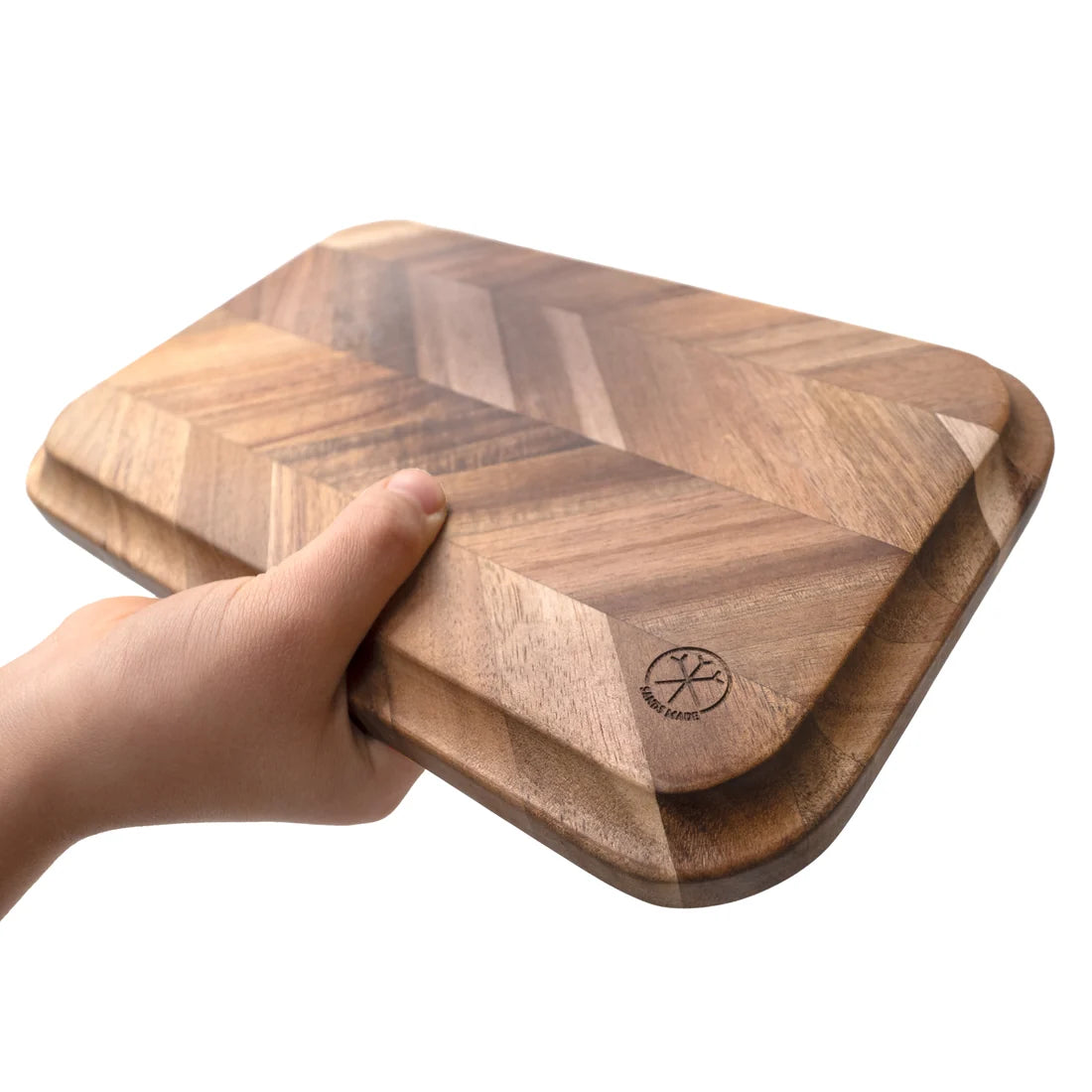 Sands Made Wooden Herb Board No.3 (250 x 160 x 25) - Herringbone Acacia