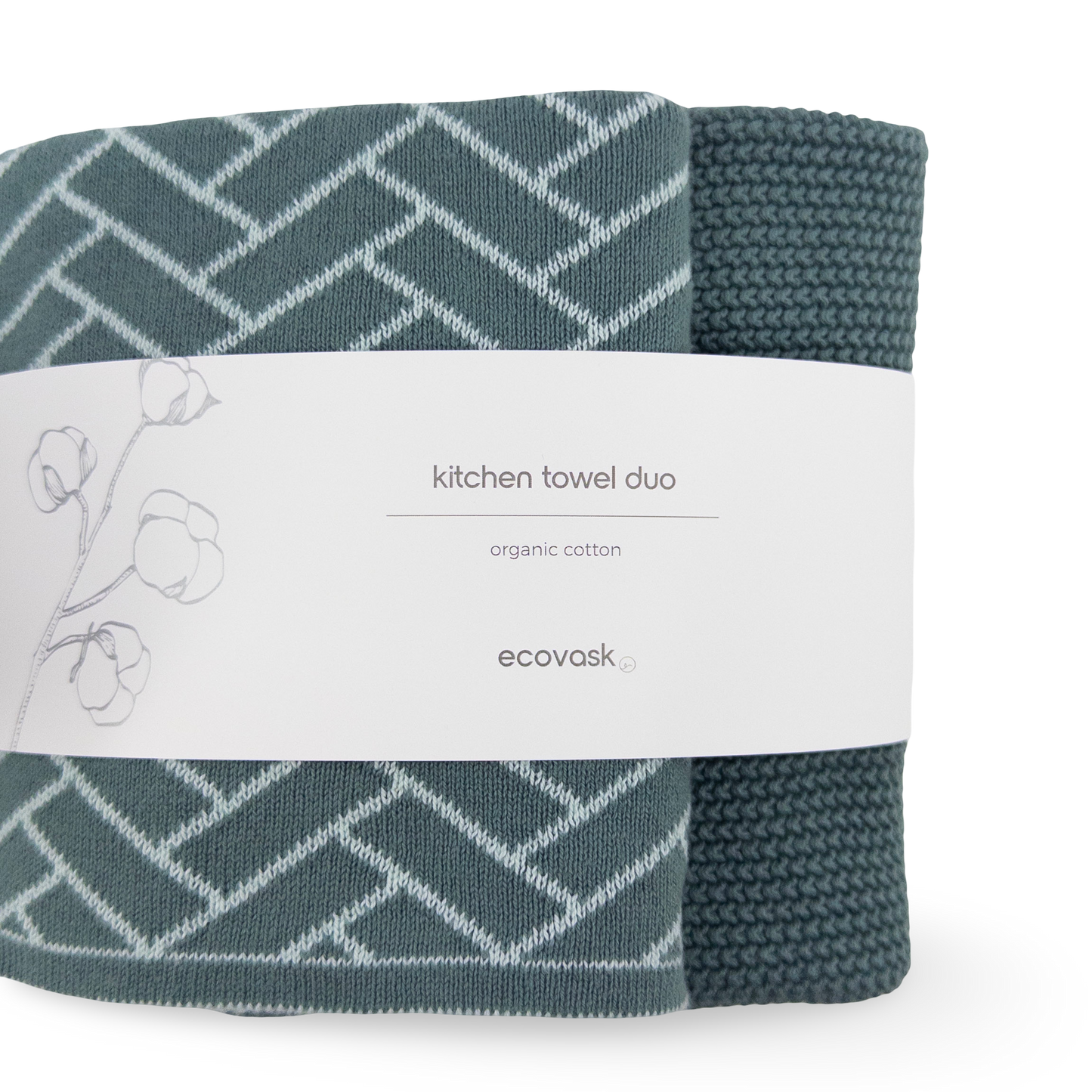Ecovask Kitchen Towel Duo Organic Cotton