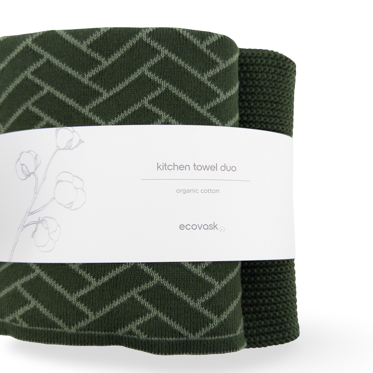 Ecovask Kitchen Towel Duo Organic Cotton