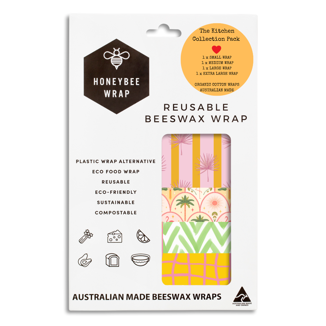 Honeybee Beeswax Food Wraps - Set Of 4