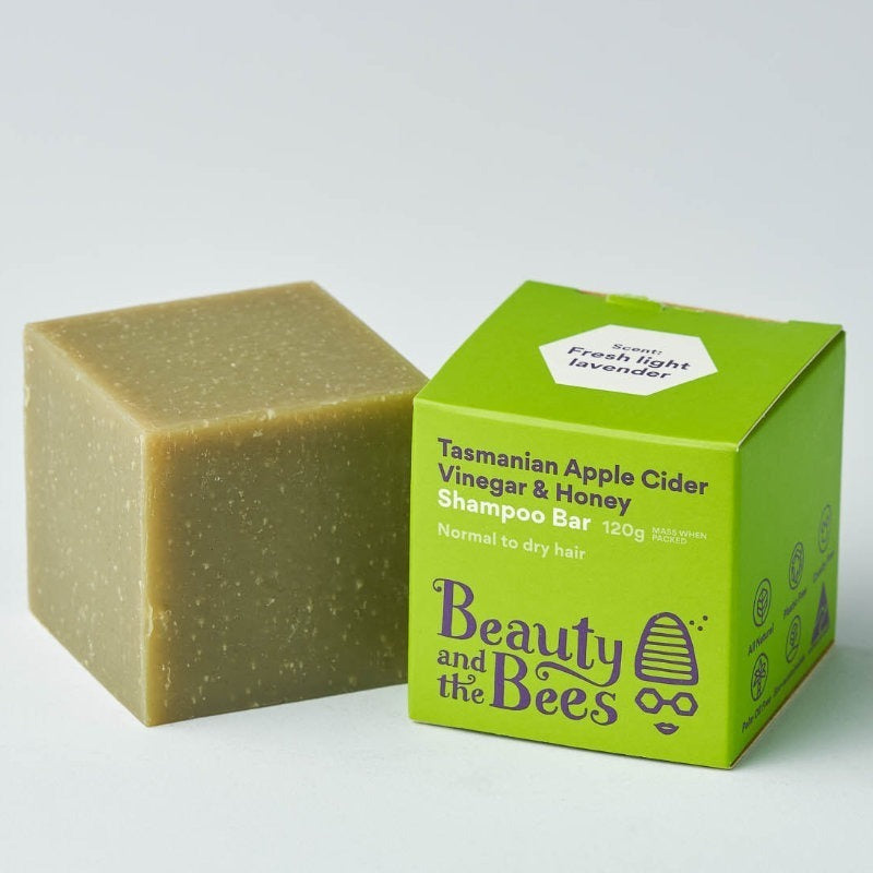 Beauty & the Bees Shampoo Bar 120g - Apple Cider Vinegar & Honey